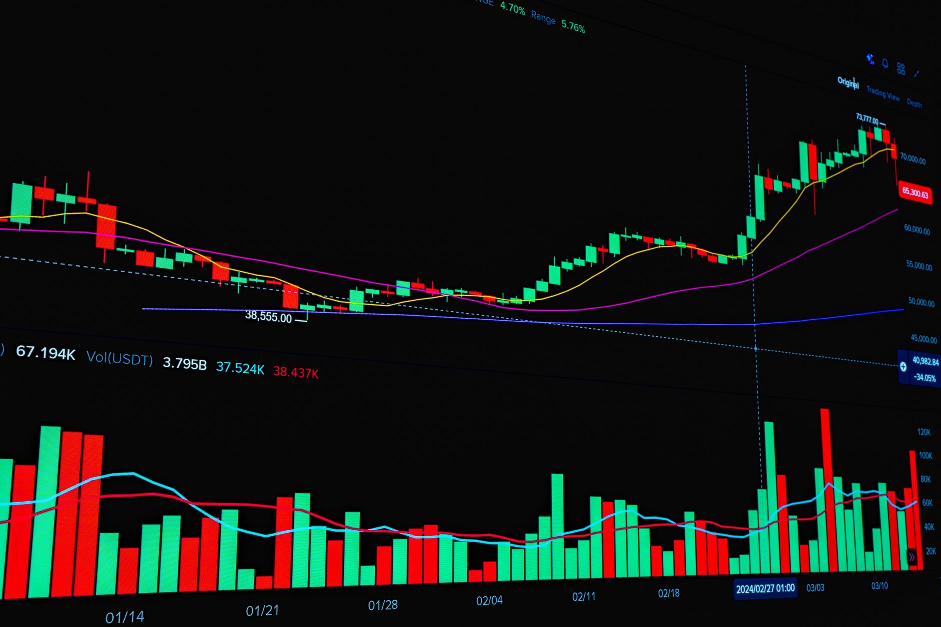 stock market rising